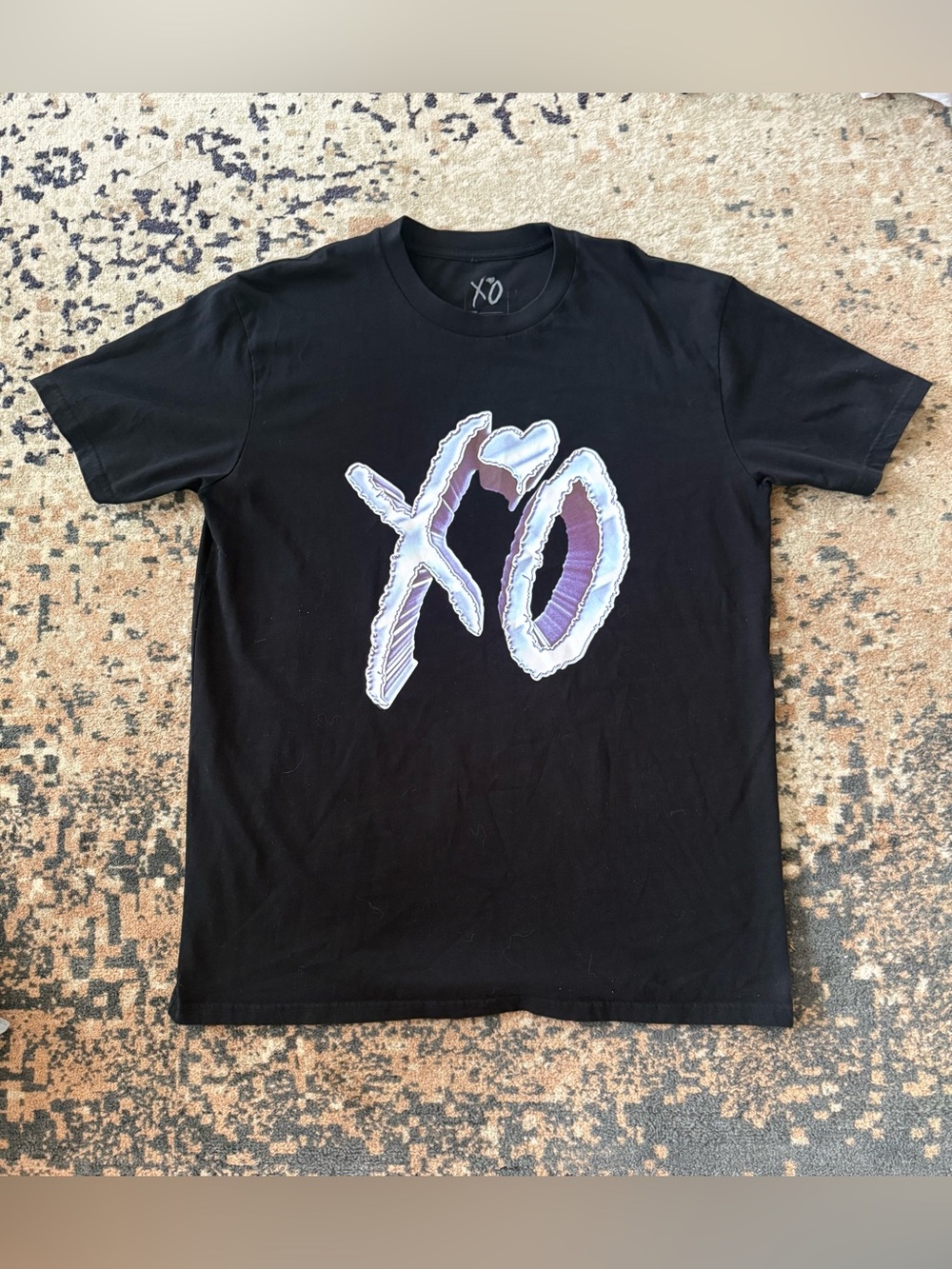 The Weeknd Dawn FM Chrome XO Logo Shirt Size Large